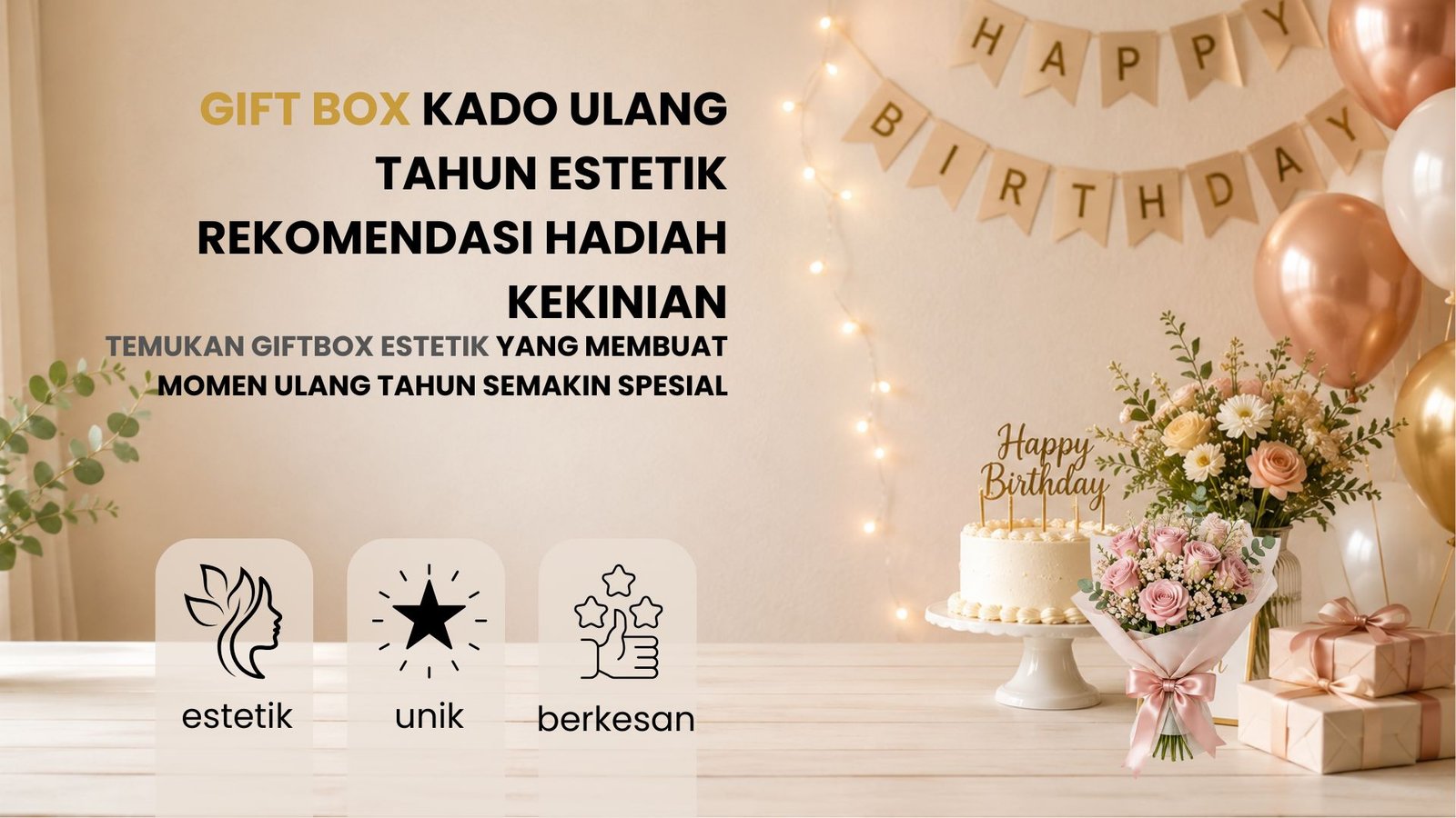 Gift Box Kado Ulang Tahun Estetik Rekomendasi Hadiah Kekinian