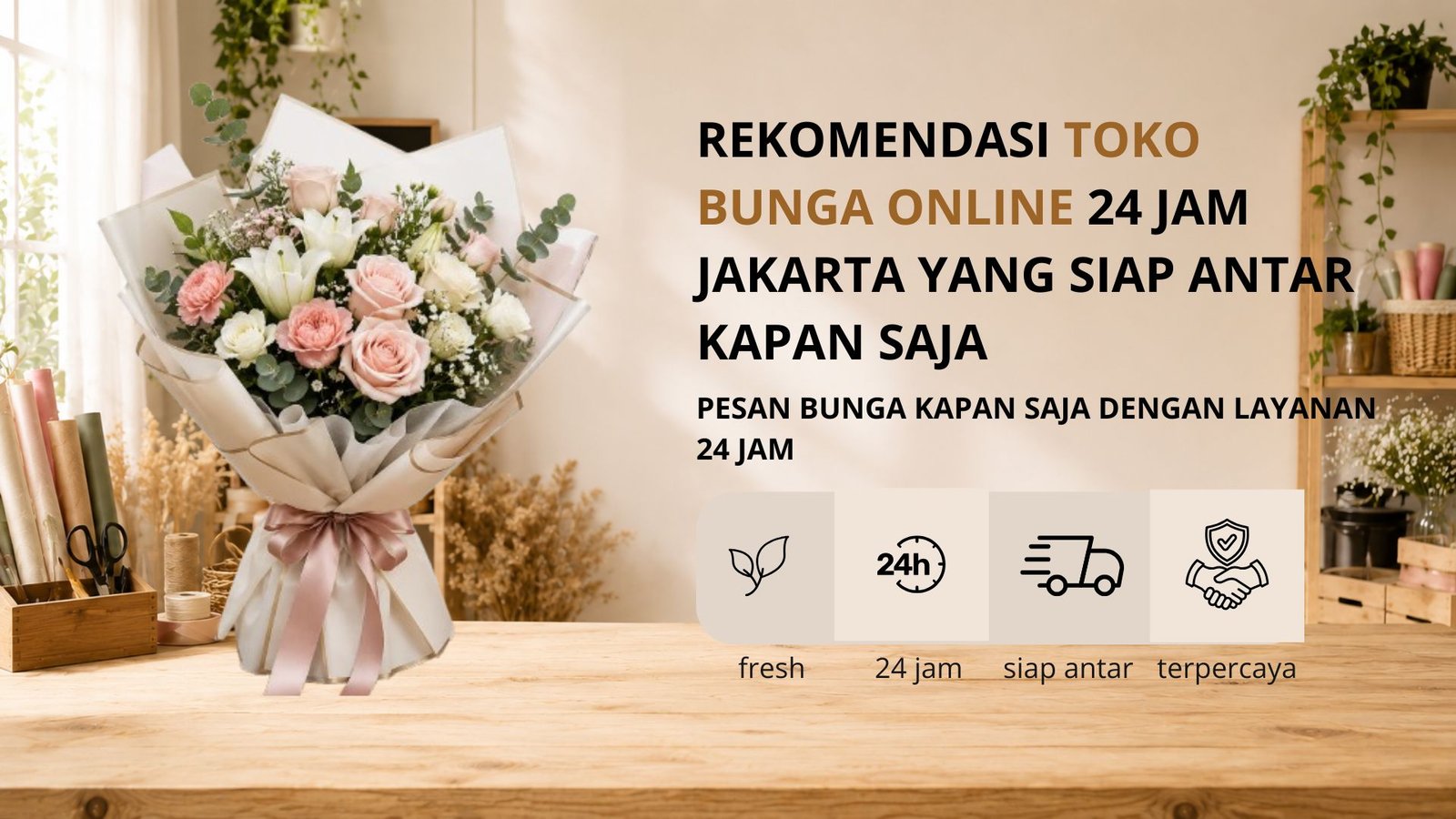 Rekomendasi Toko Bunga Online 24 Jam Jakarta yang Siap Antar Kapan Saja